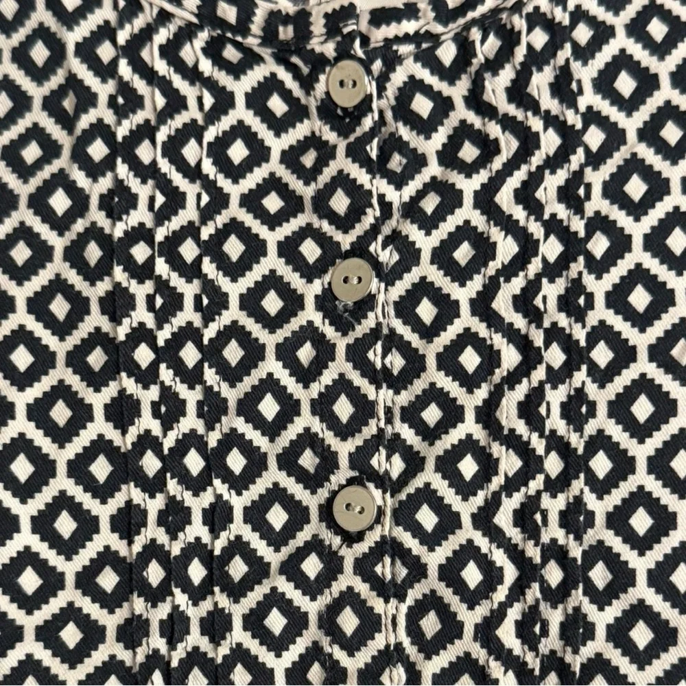 Carter’s Toddler Girl Black White Diamond Print Dress 5T Long Sleeve
